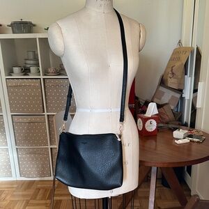 Black faux Leather Crossbody Bag